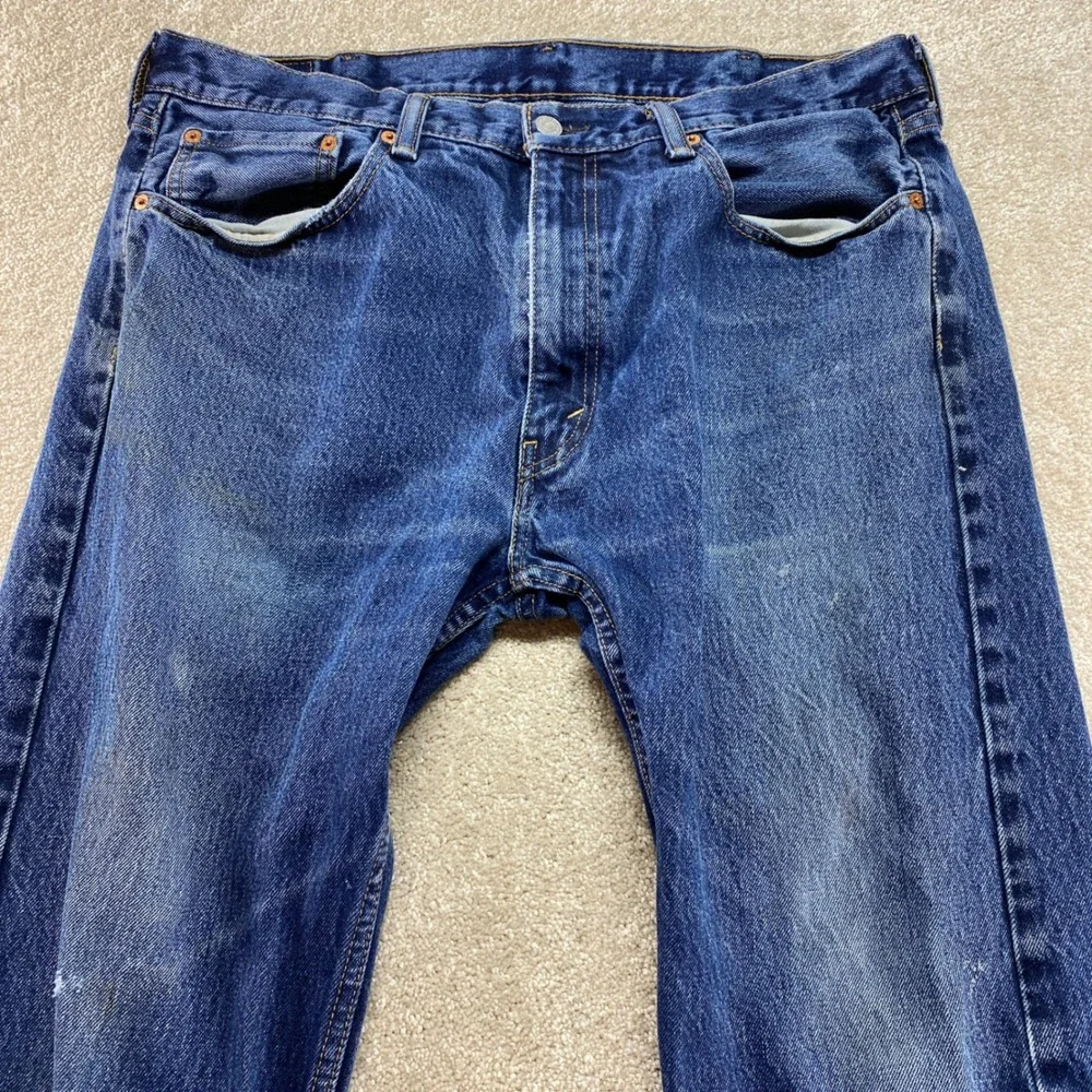 Levis 505‎ Regular Fit Jeans Mens 36x30 Blue Medium Wash Straight Leg